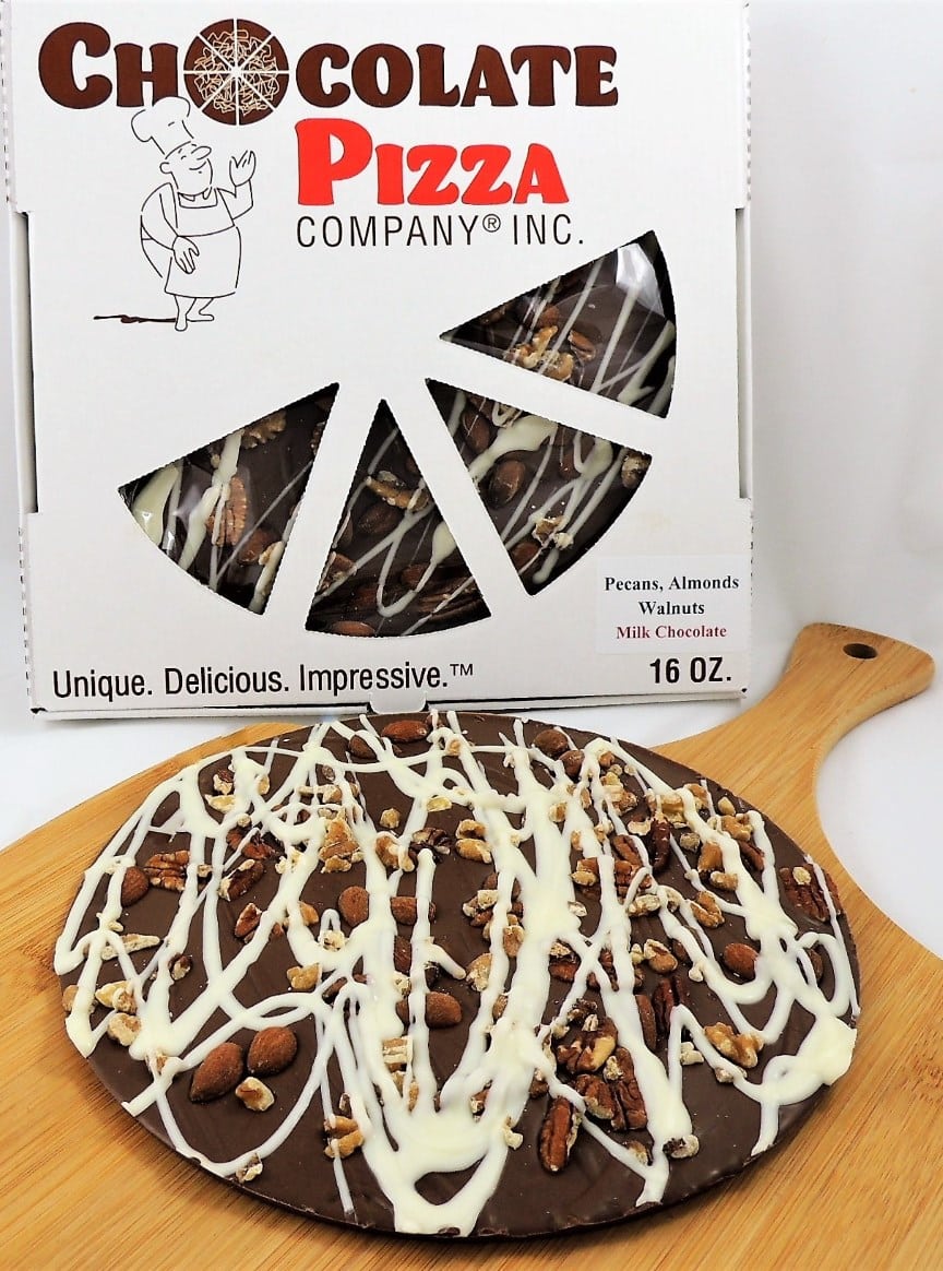 Pecans Almonds Walnuts Chocolate Pizza | timeless classic