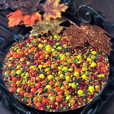 Autumn colors mark this Chocolate Pizza