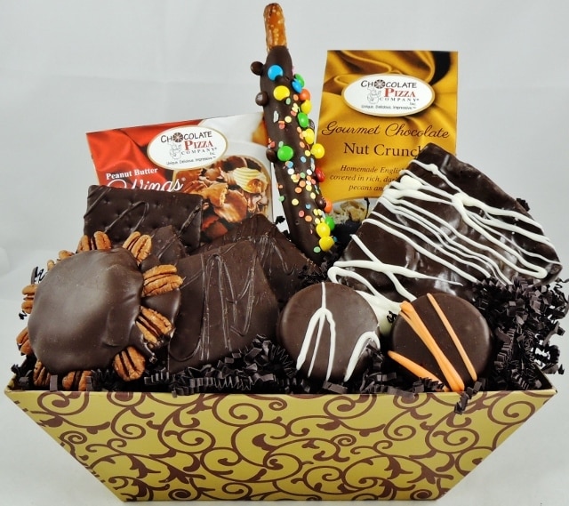 Dark Chocolate Lovers Basket Chocolate Pizza