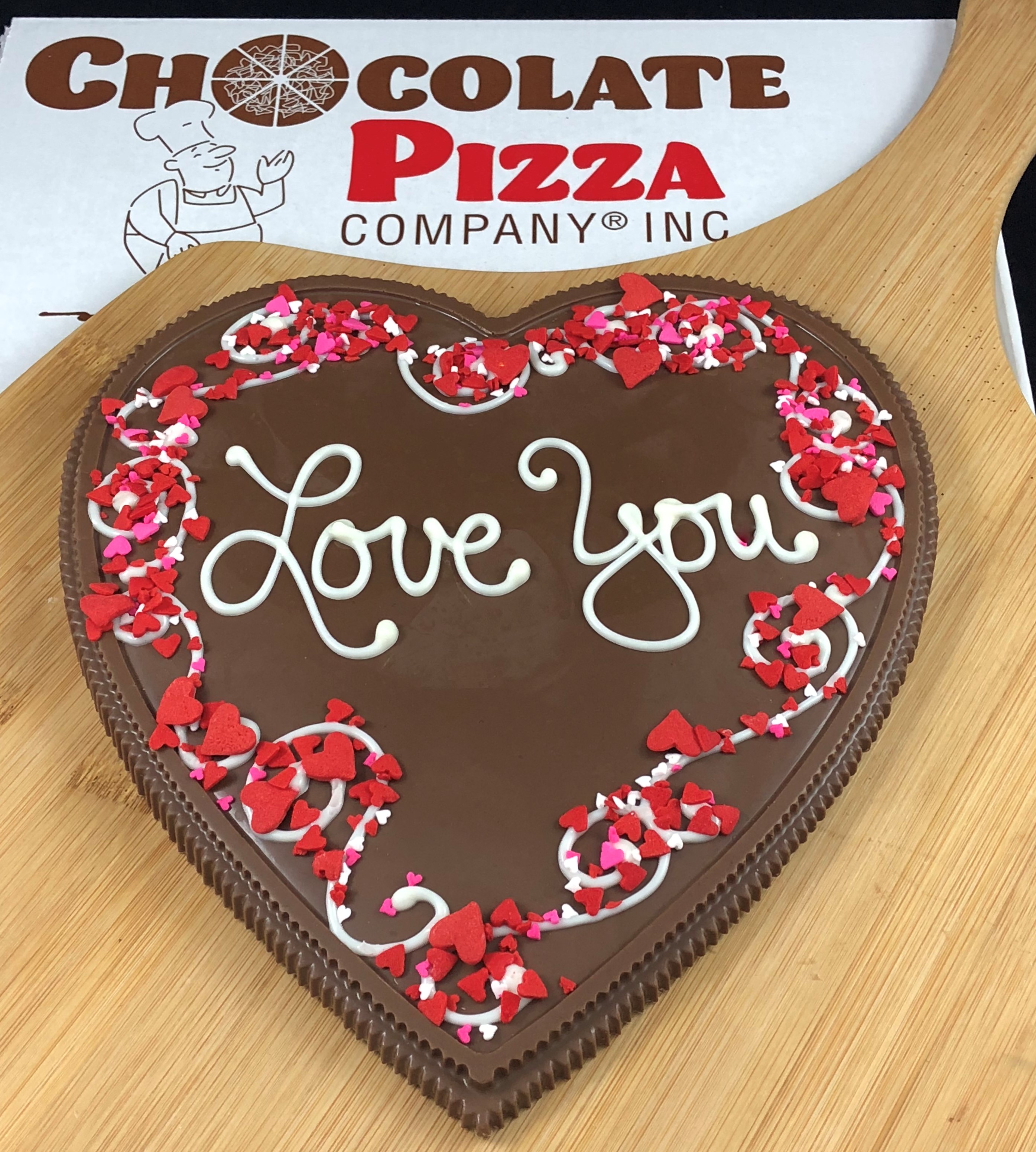 Heart Chocolate Pizza Love You Sugar Hearts Border Milk Or Dark