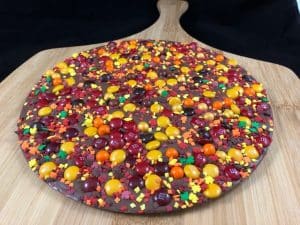 fall colors chocolate pizza