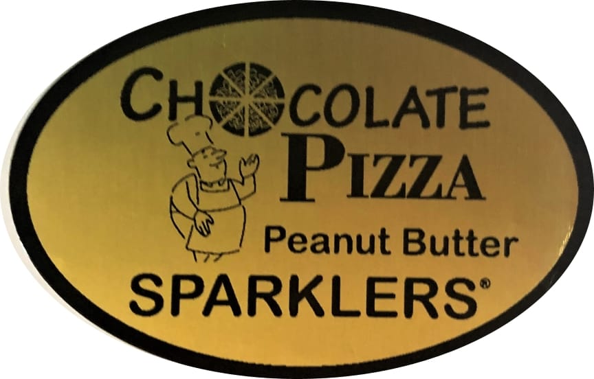 Peanut Butter Sparklers label in gold and black