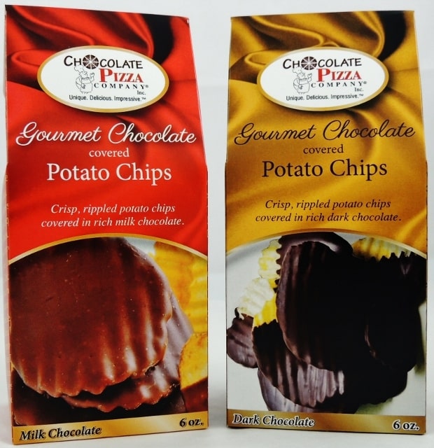 Gourmet chocolate covered potato chips