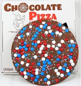 fourth of July chocolate pizza