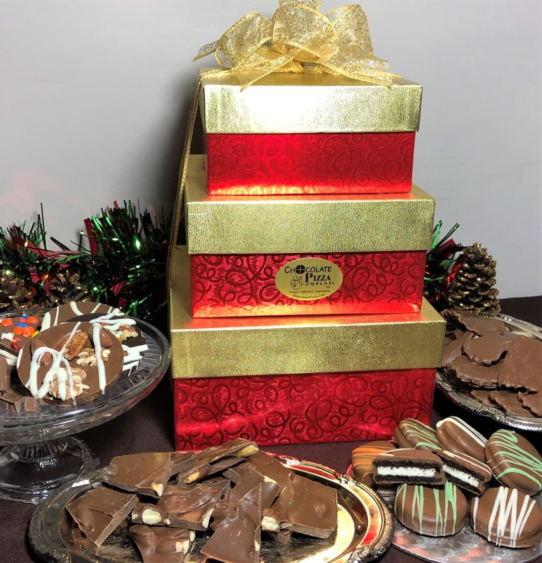 ThreeTier Chocolate Gift Tower Holiday Office Gifts