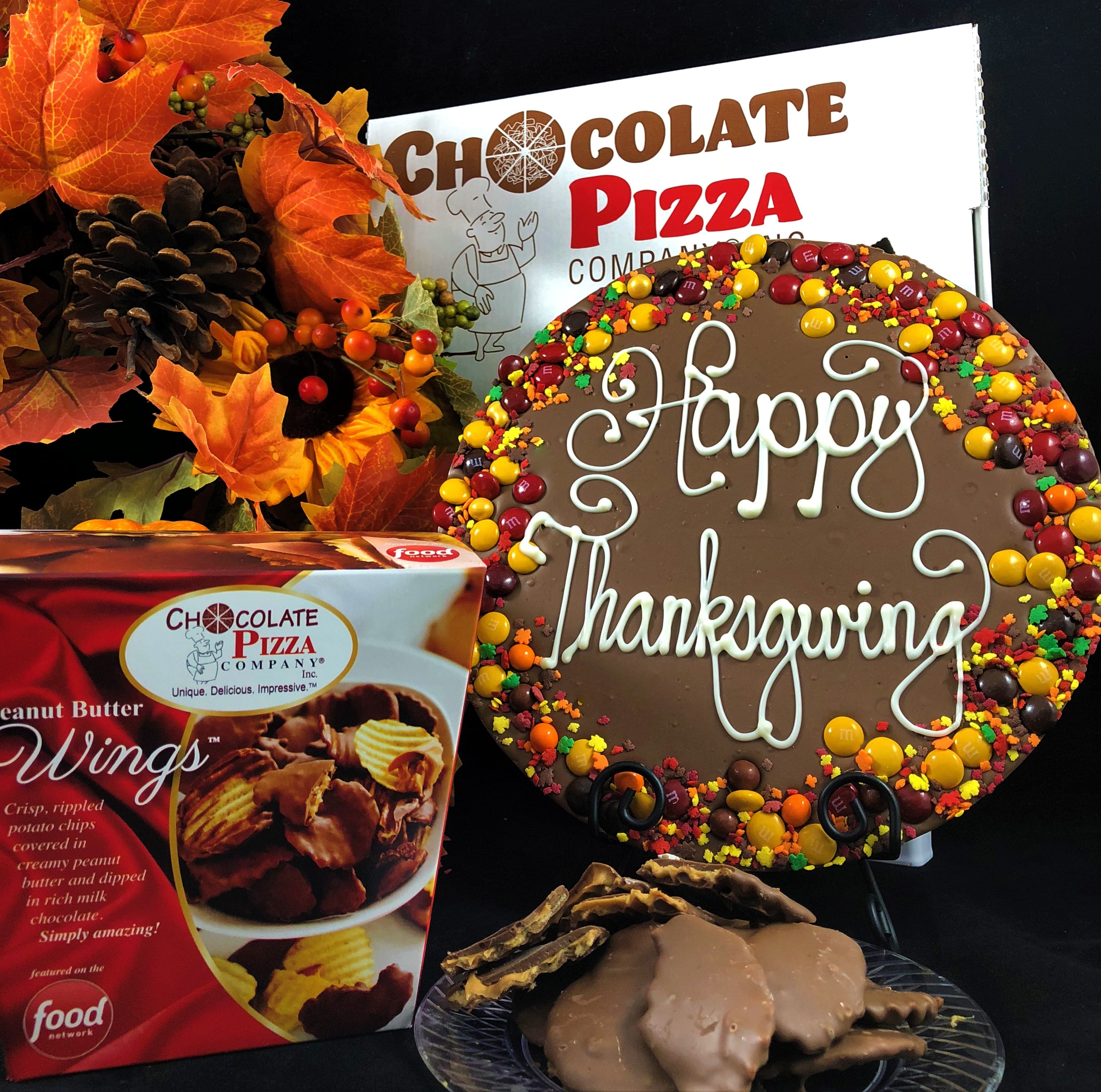 Combo Thanksgiving Chocolate Pizza & Peanut Butter Wings