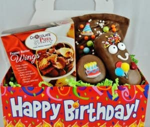 happy birthday chocolate basket