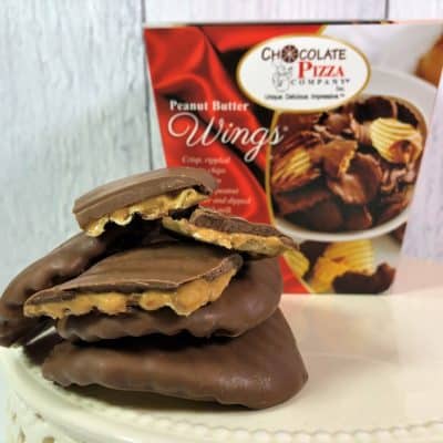 chocolate covered potato chips with peanut butter wings