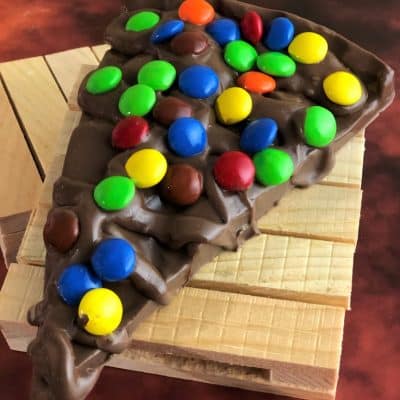 chocolate candy top slice
