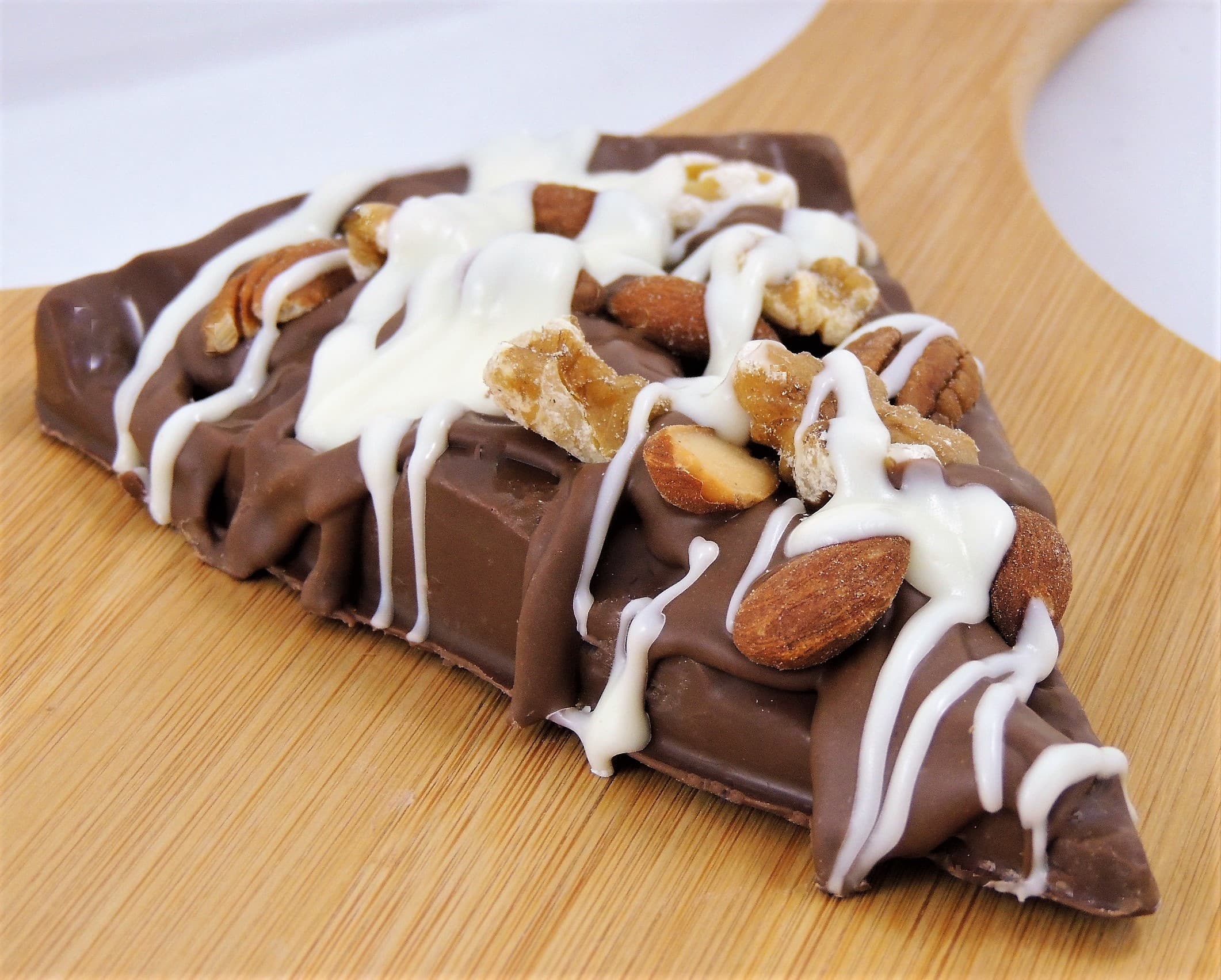 Pecans Almonds Walnuts Slice chocolate & toffee by Chocolate Pizza Co