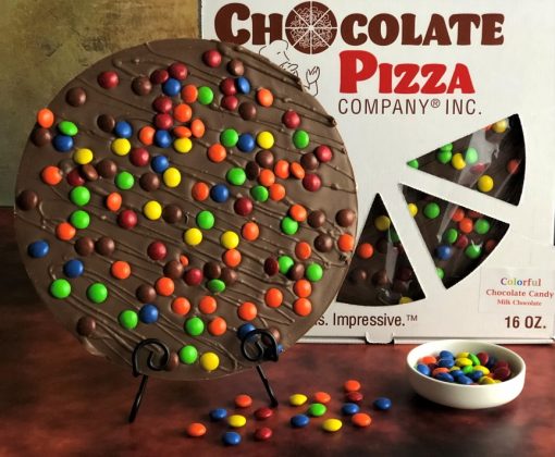 colorful candy top Chocolate Pizza