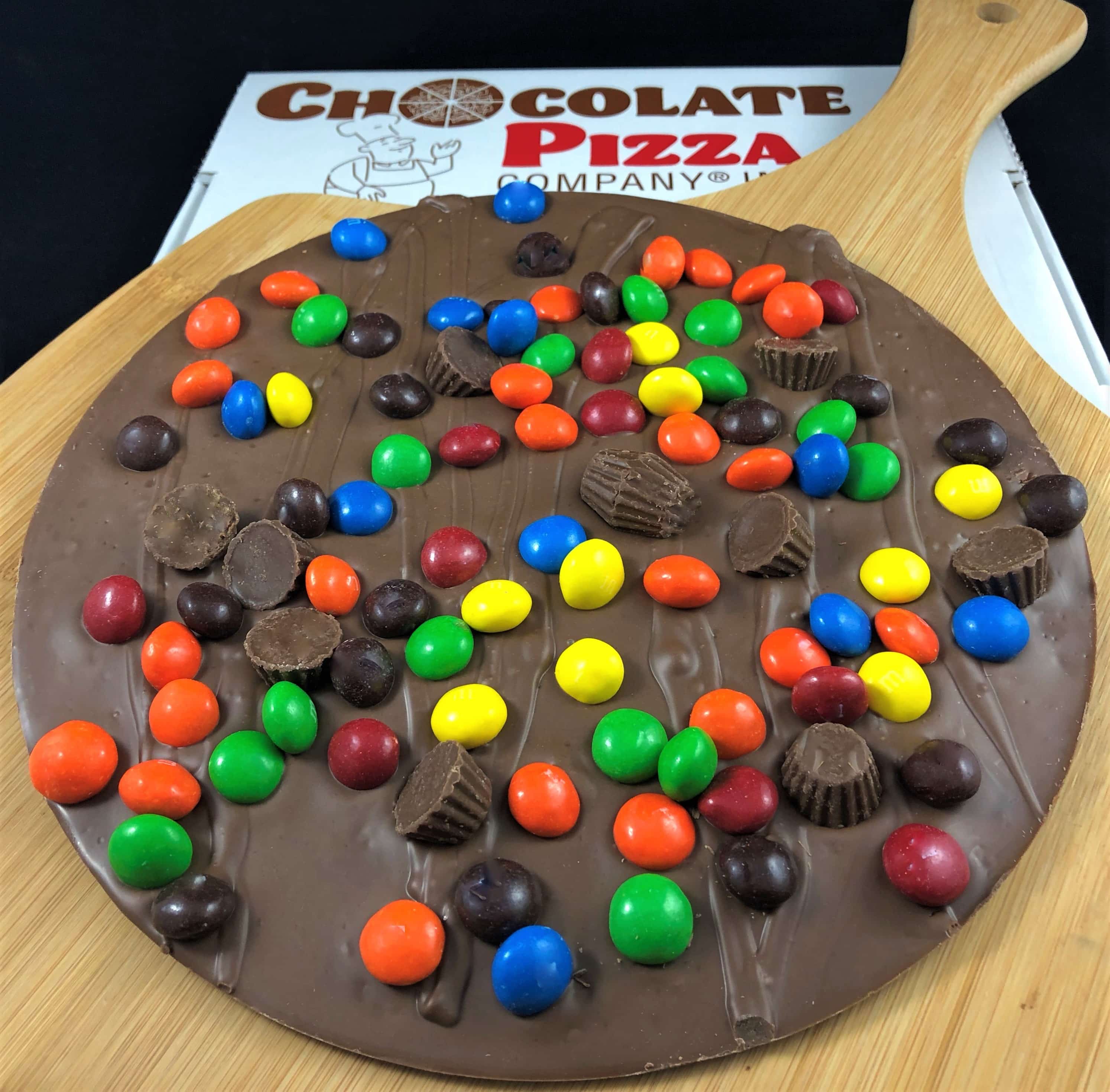 Chocolate Pizza Slice with Candy Toppings 6 Oz.
