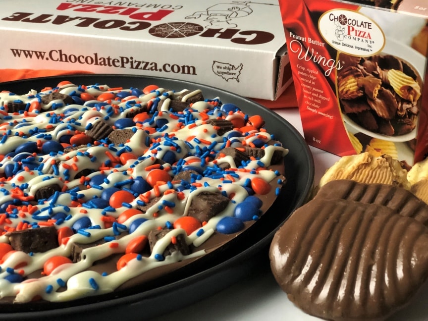 Combo Orange & Blue Chocolate Pizza Avalanche | Loaded with Candy Treats