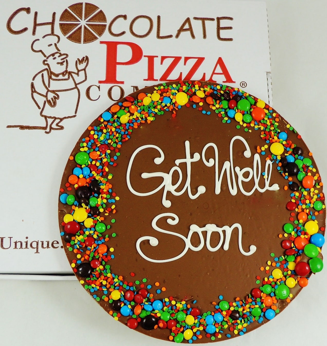 get well soon chocolate pizza your choice of border