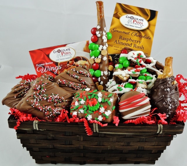 Happy Holidays Gift Basket Chocolate Pizza Company