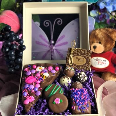 thank you mom gift box showing chocolate treats