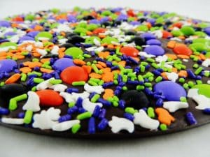 spooky licious chocolate pizza