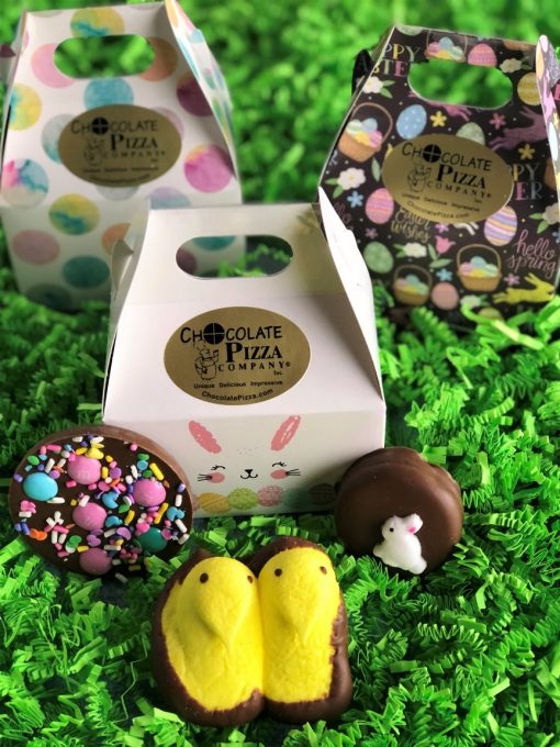 Easter chocolates for kids in mini tote box