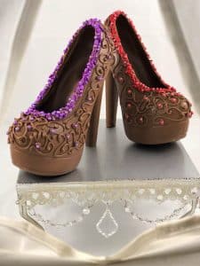 chocolate high heels