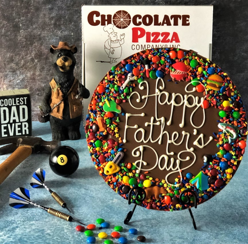 Happy Father's Day Chocolate Pizza Gift Idea for Dad