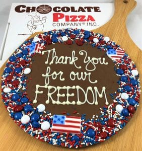 Thank You for Our Freedom Chocolate Pizza