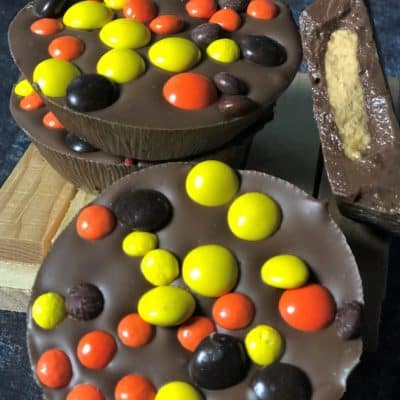 peanut butter cups with candy