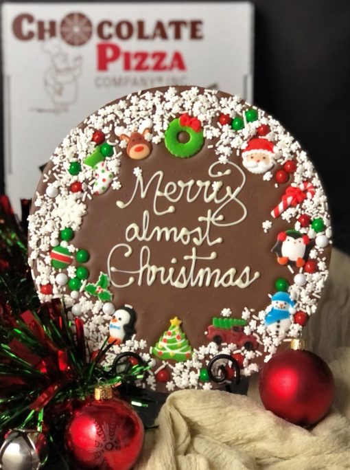 merry almost Christmas Chocolate Pizza