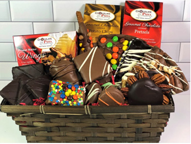Gourmet chocolate gift basket
