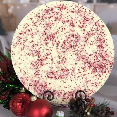 peppermint candy cane Chocolate Pizza white chocolate